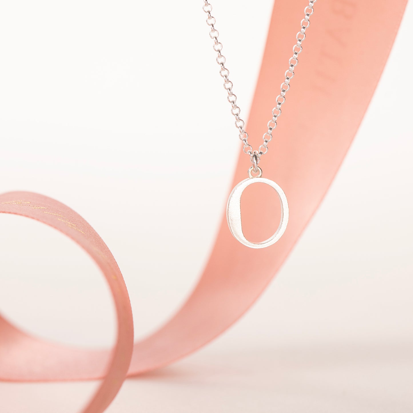 O Initial Charm Necklace - Silver