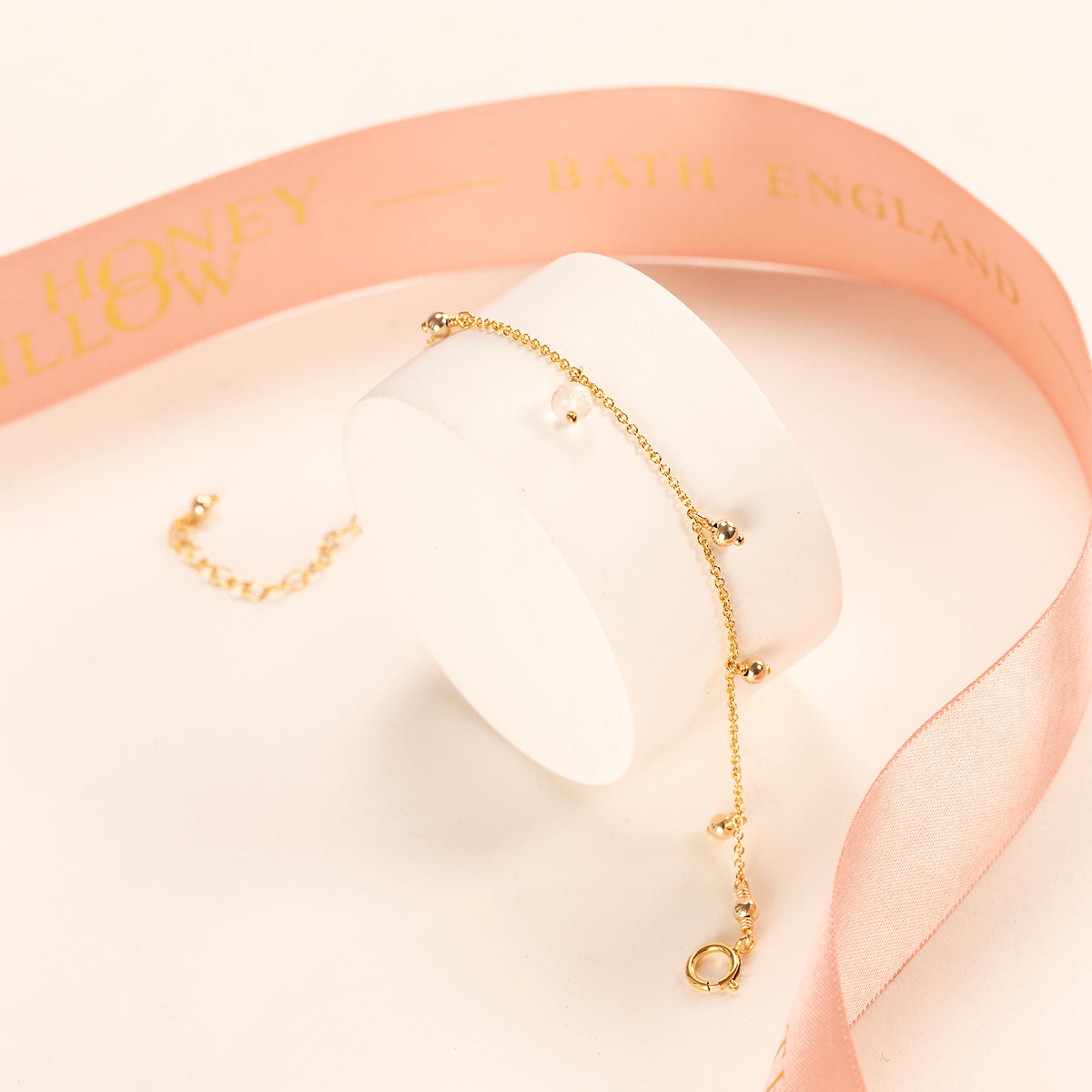 Rose Quartz Bracelet - Unconditional Love - Silver & Gold
