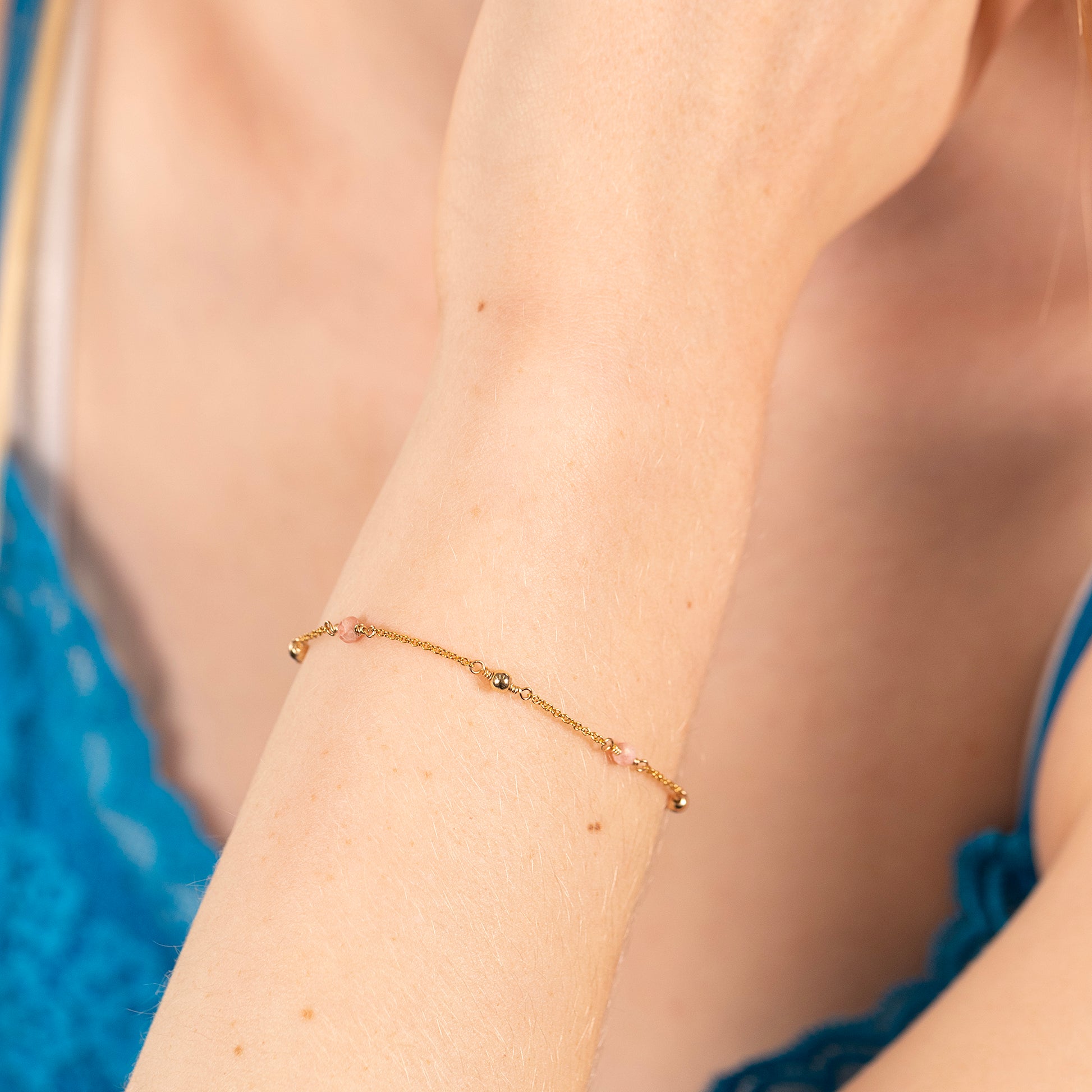 Rhodochrosite Satellite Bracelet - Energy