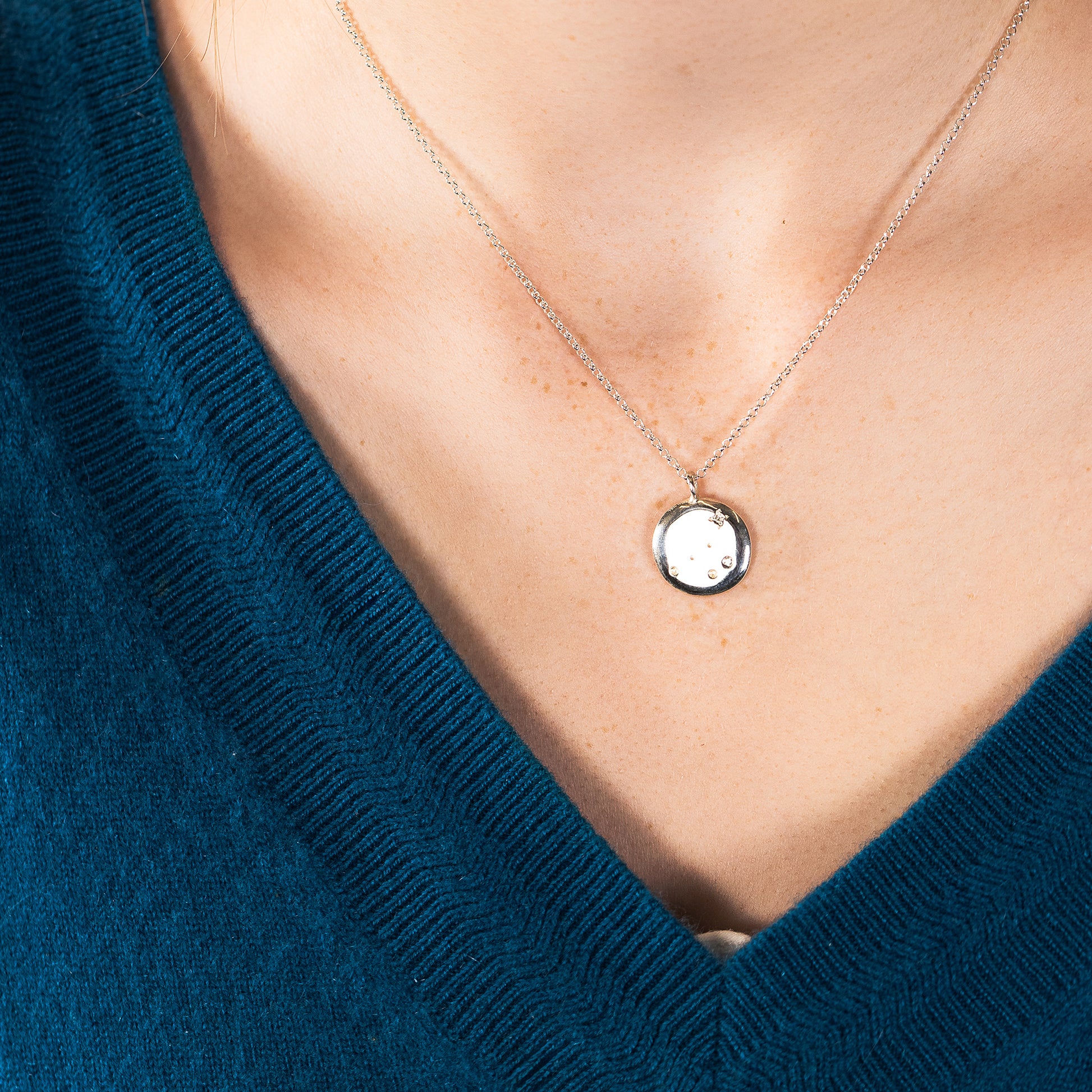 Capricorn Constellation Necklace - Lab Grown Diamonds & Silver