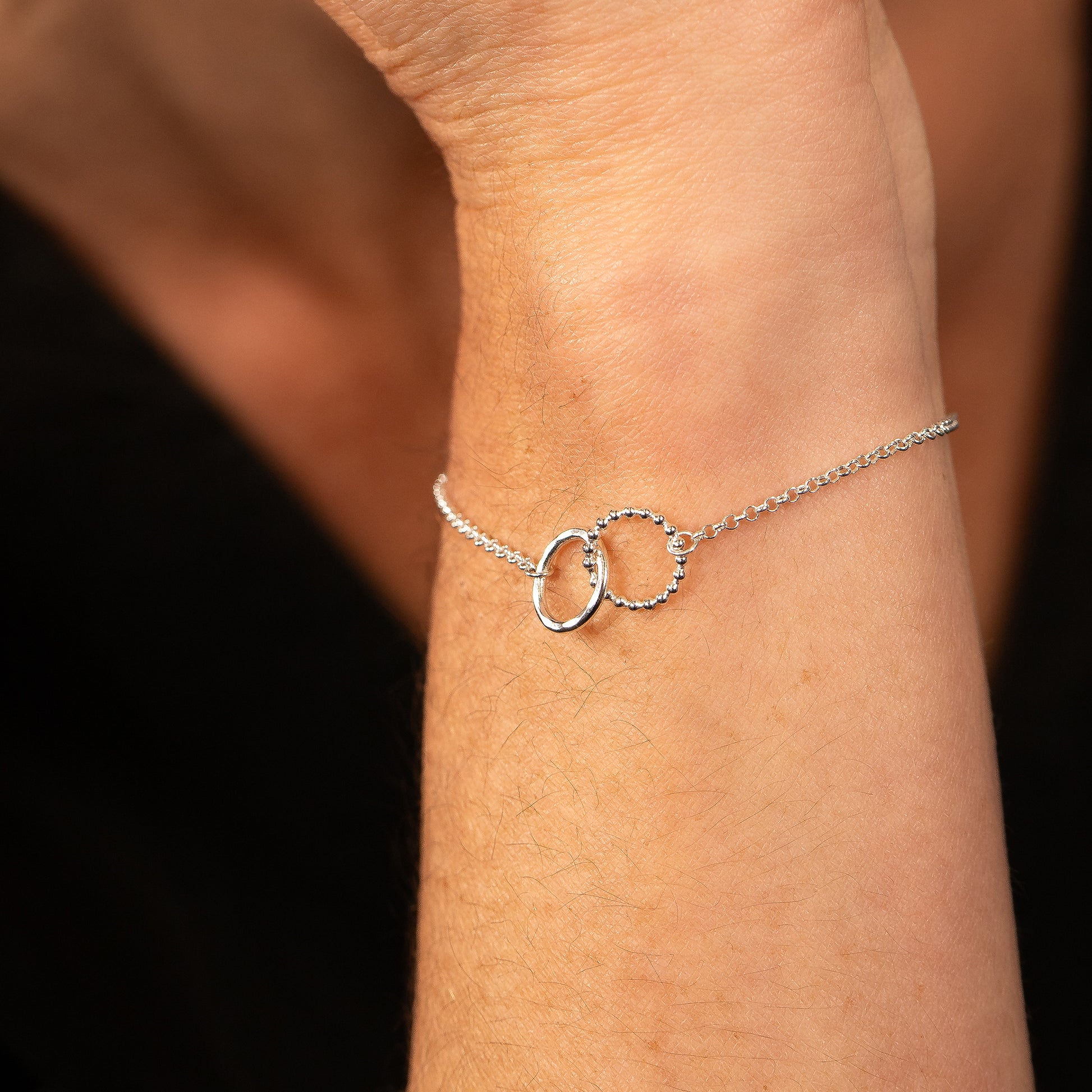 Mother & Daughter Bracelet - Love Link - Linked for a Lifetime - Silver