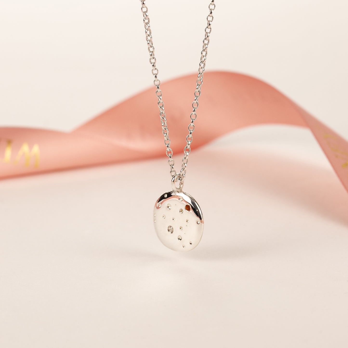 Valentine's Day Gift for Her - Double Birthstone Felicity Necklace - Silver