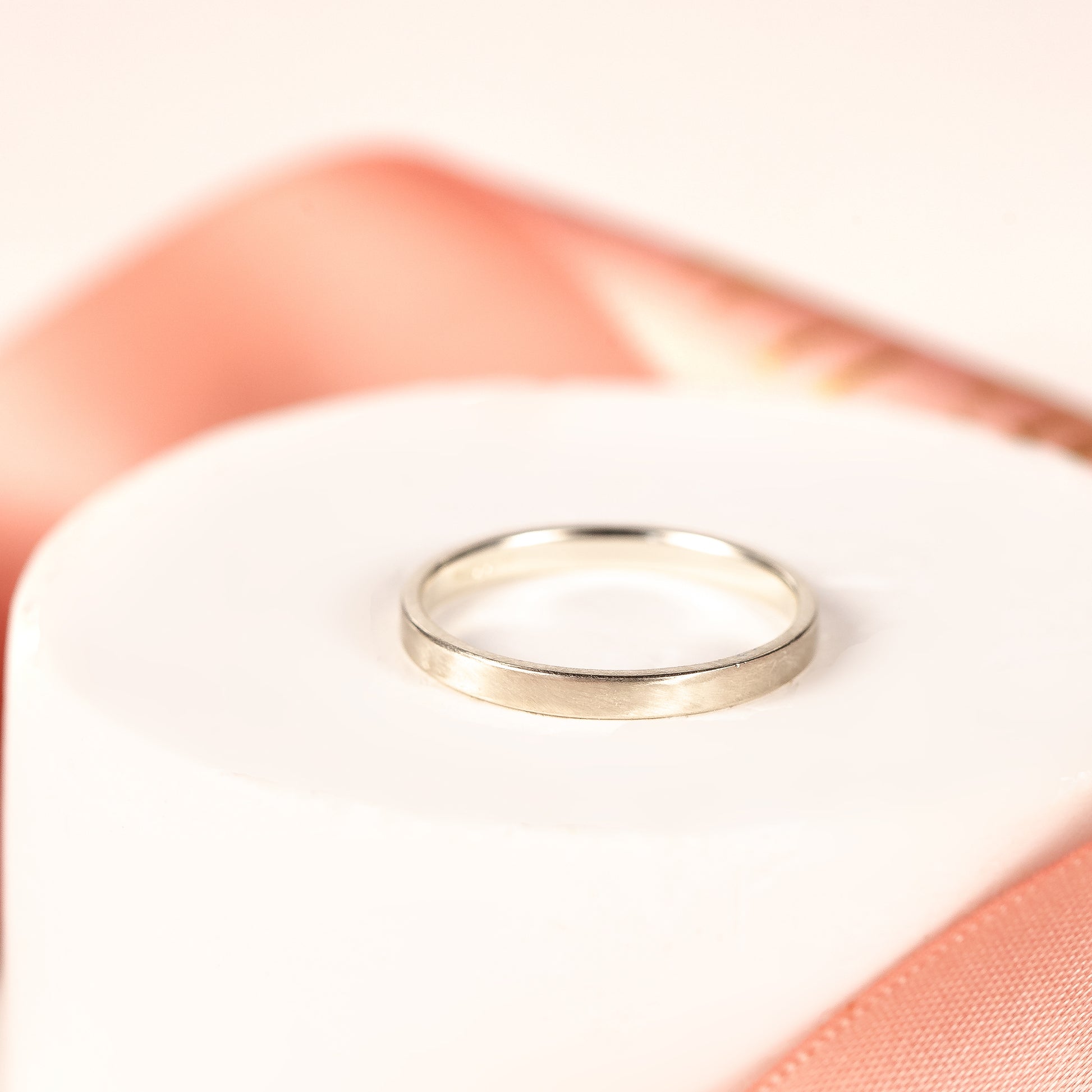 Satin Textured Silver Ring