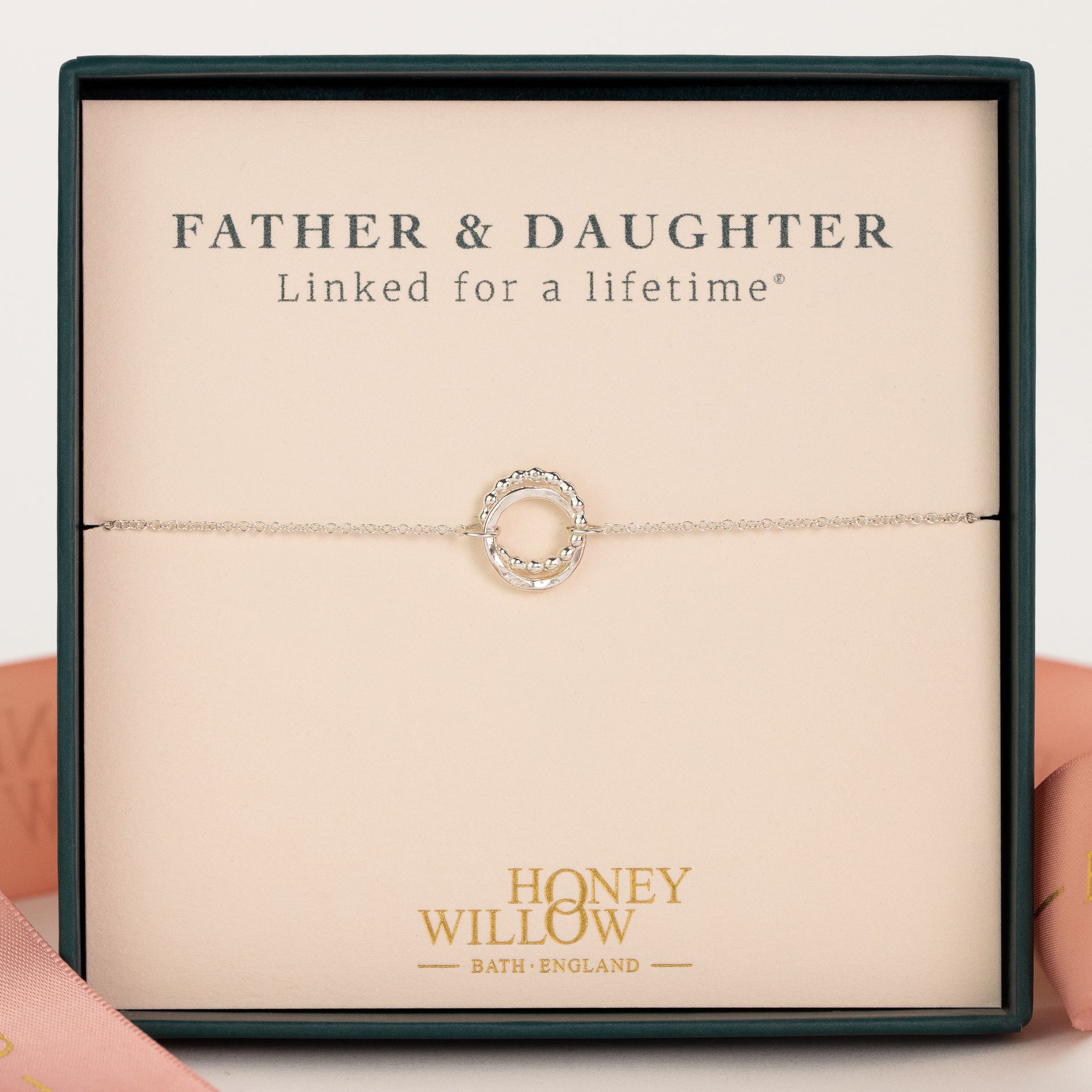 Gift for Daughter from Dad Love Knot Bracelet Silver – Honey Willow  handmade jewellery