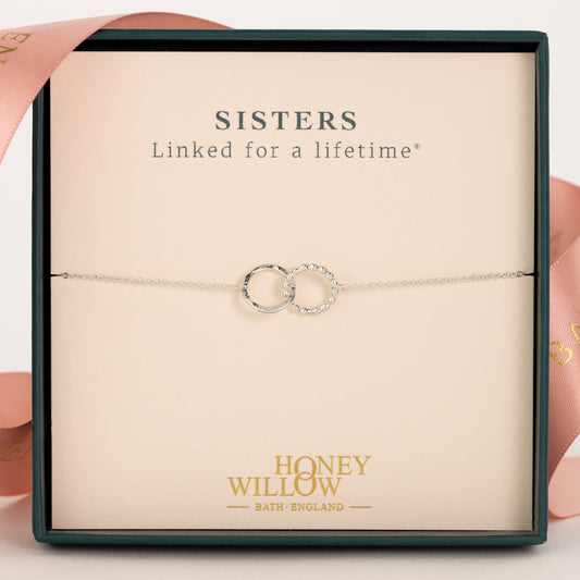 Sisters Bracelet - Love Link - Linked for a Lifetime - Silver