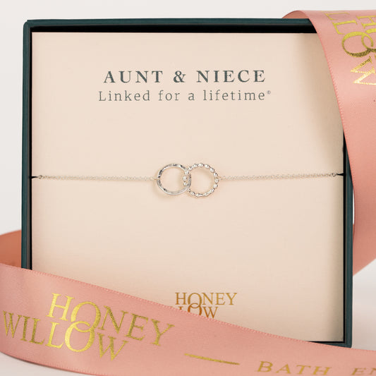 Aunt & Niece Bracelet - Love Link - Linked for a Lifetime - Silver