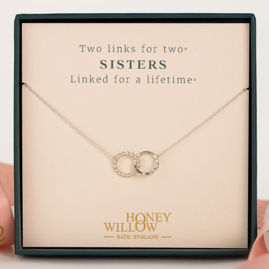 Gift for Sister - Love Link Necklace - Silver