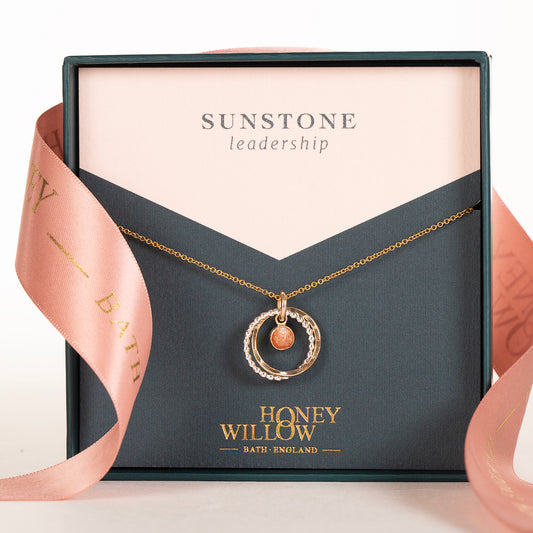 Sunstone Necklace - Leadership - Silver & Gold