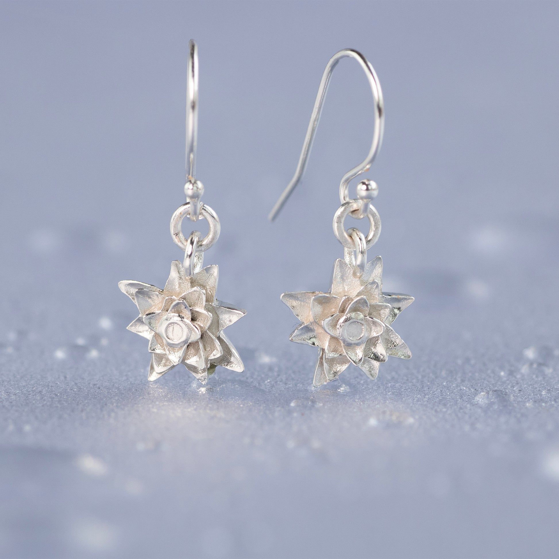 Water lily earrings