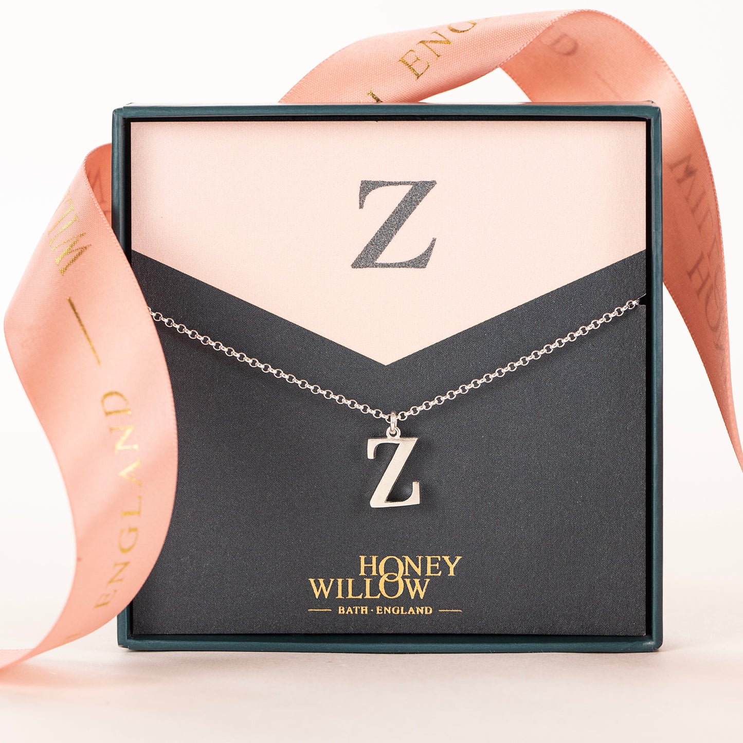 Initial Letter Necklace - Silver