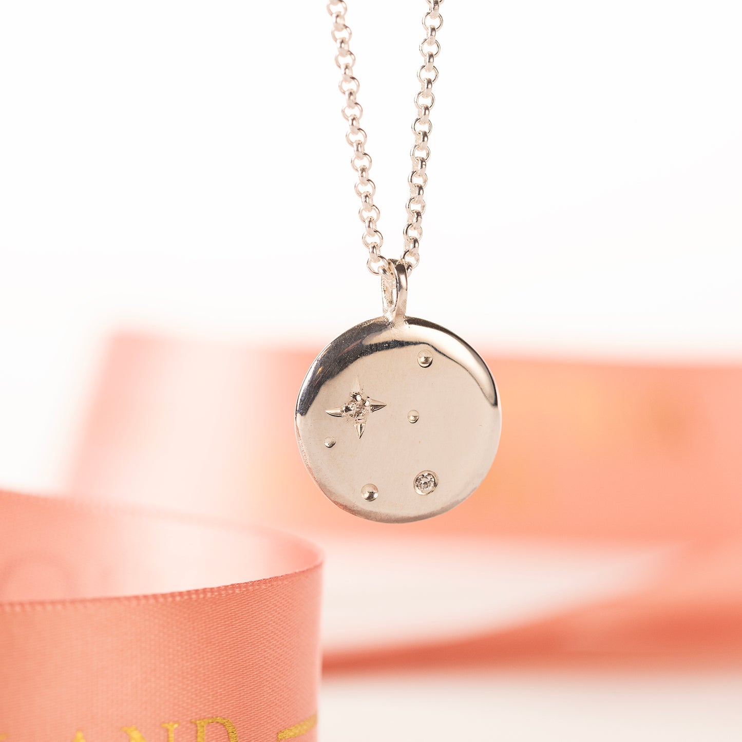 Aquarius Constellation Necklace - Lab Grown Diamonds & Silver