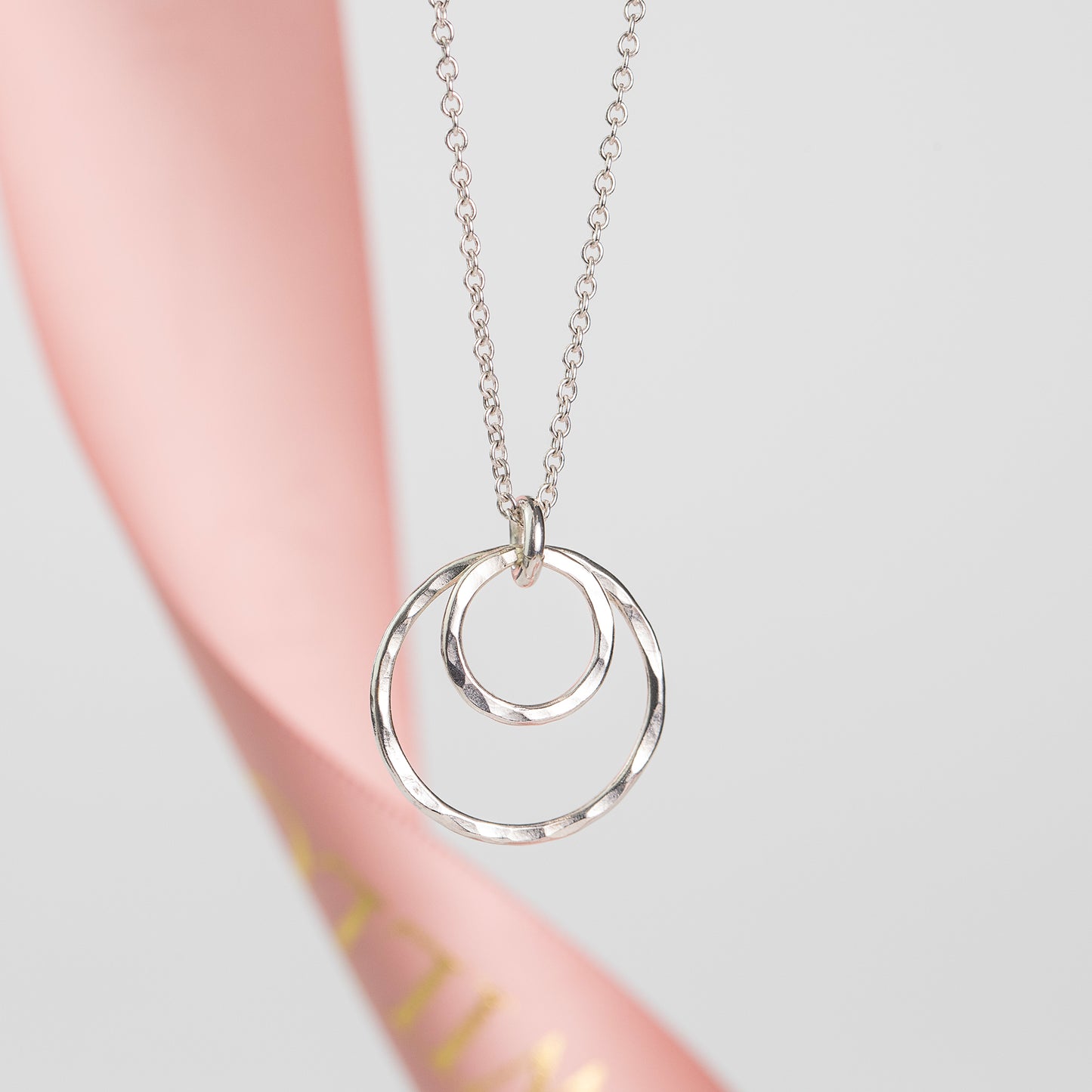 Double Circle Necklace for Daughter - Silver & Gold
