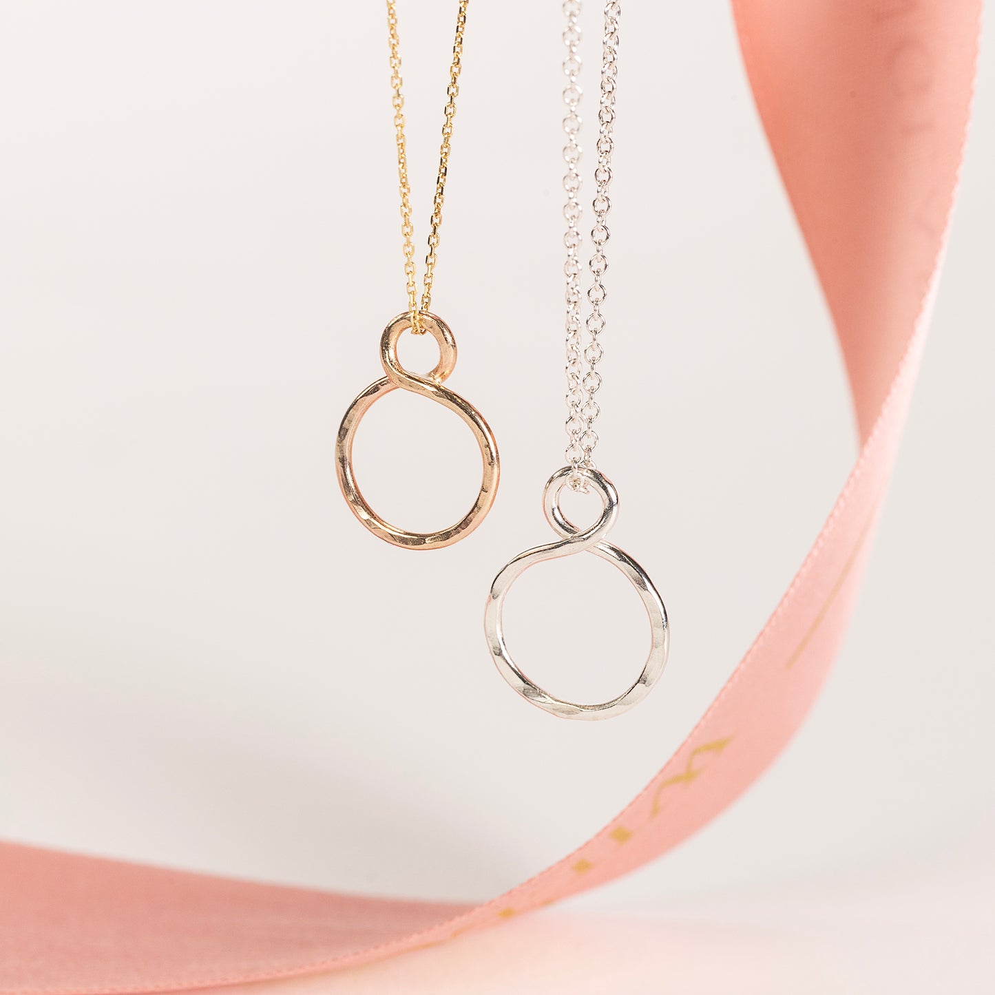 gold and silver infinity necklaces