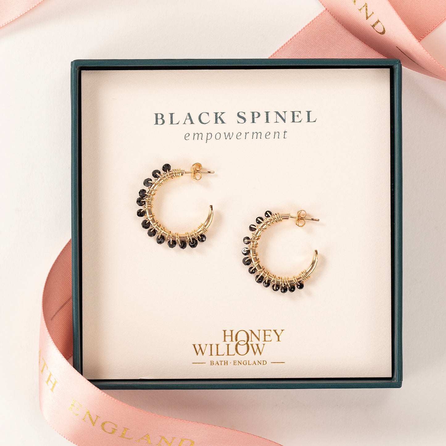 black spinel hoops