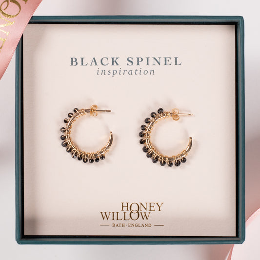 black spinel hoops
