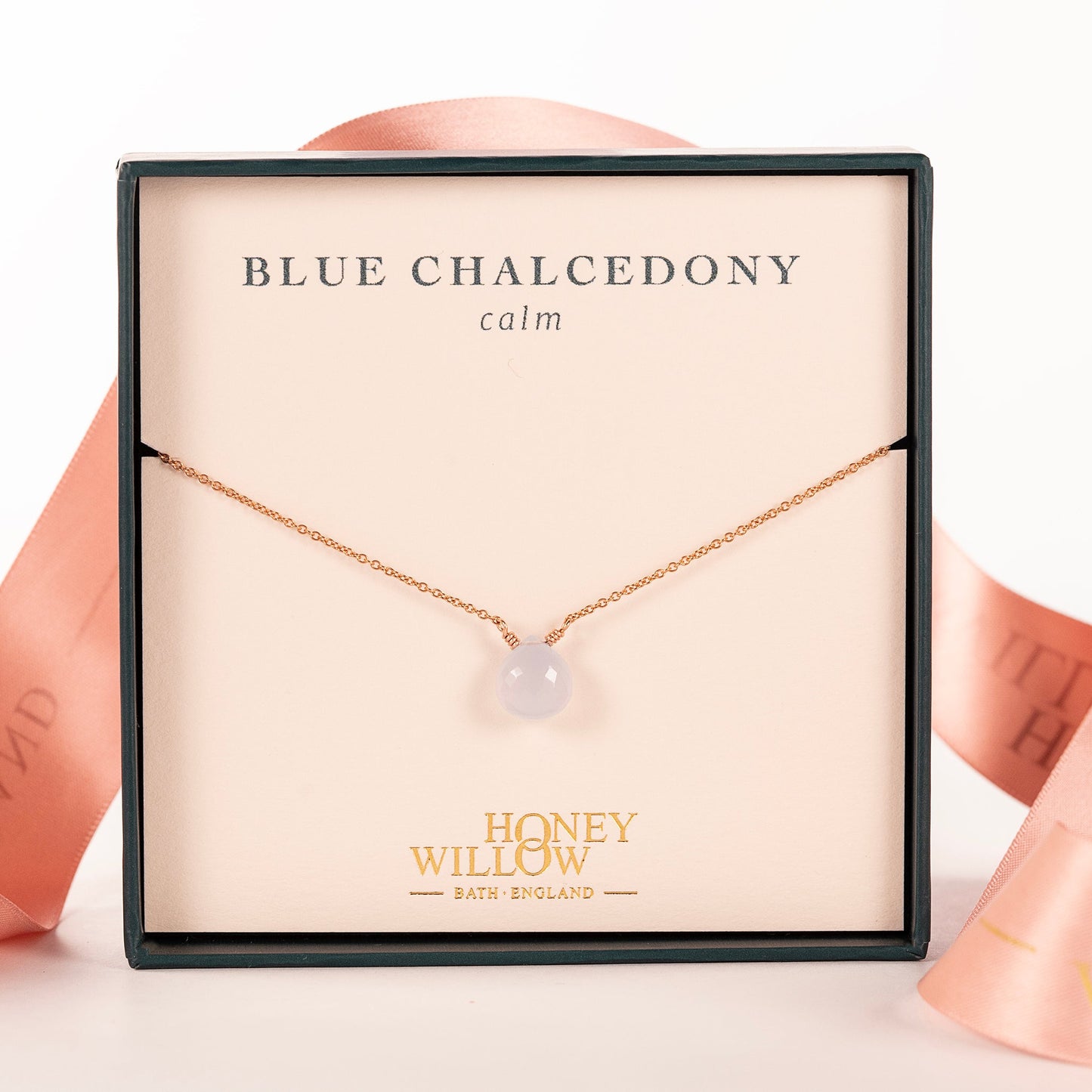 Blue Chalcedony Necklace - Silver, Gold & Rose Gold