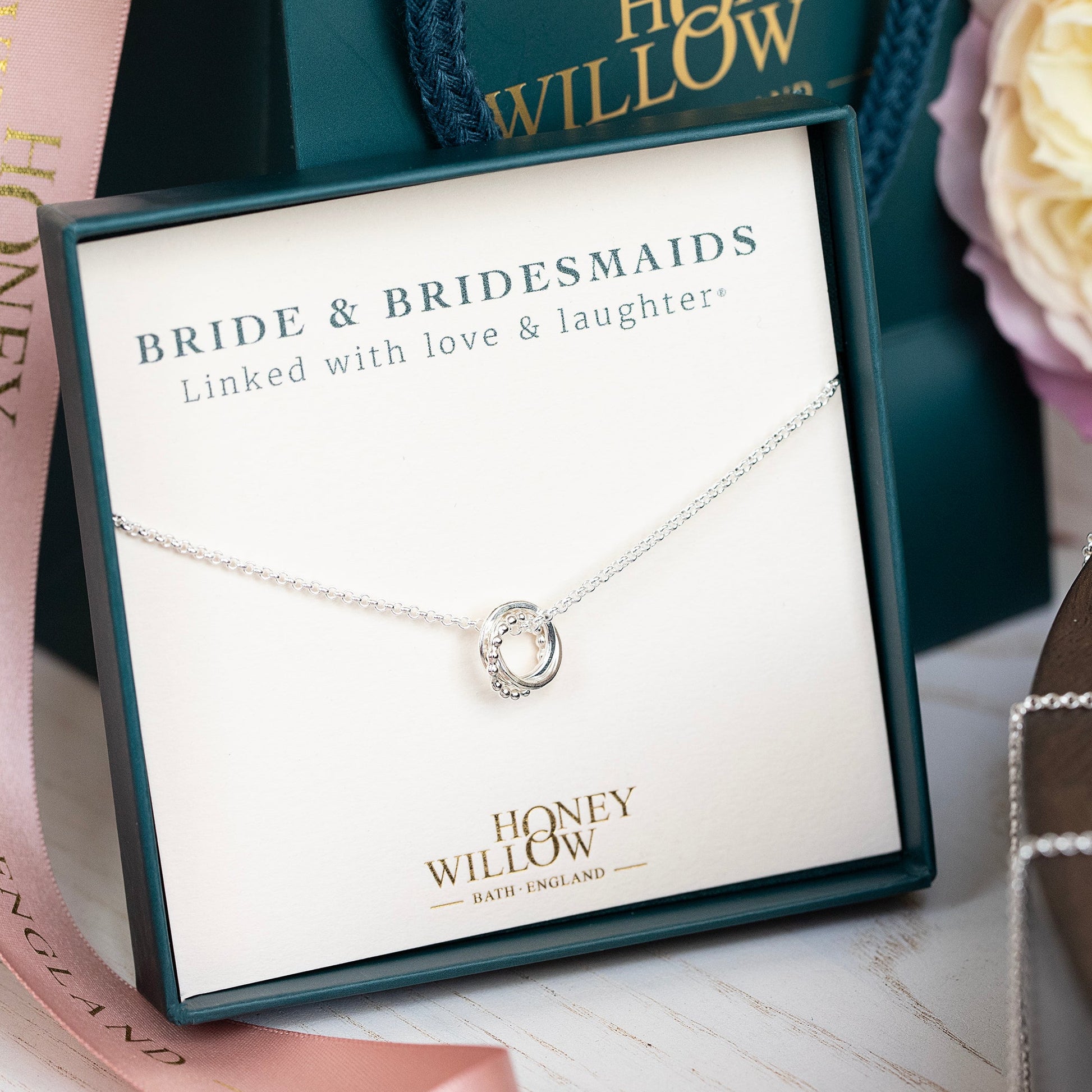 bride and bridesmaids necklace
