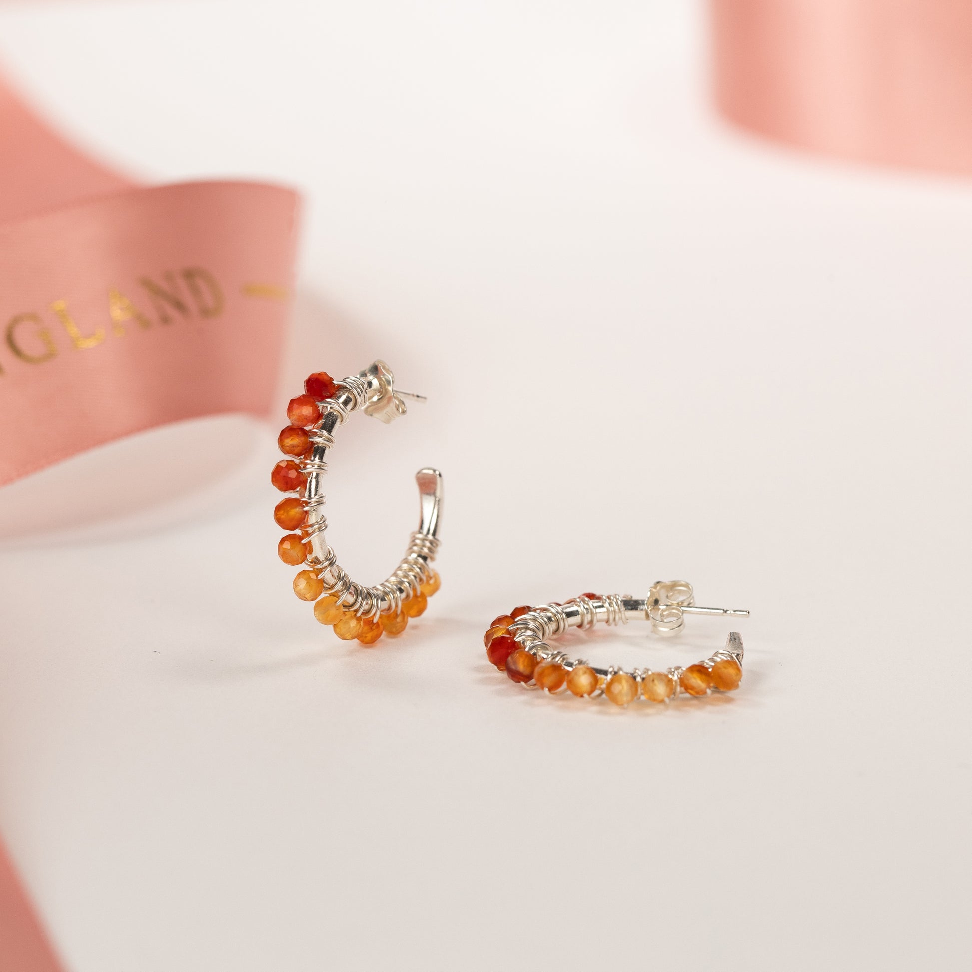 carnelian hoops