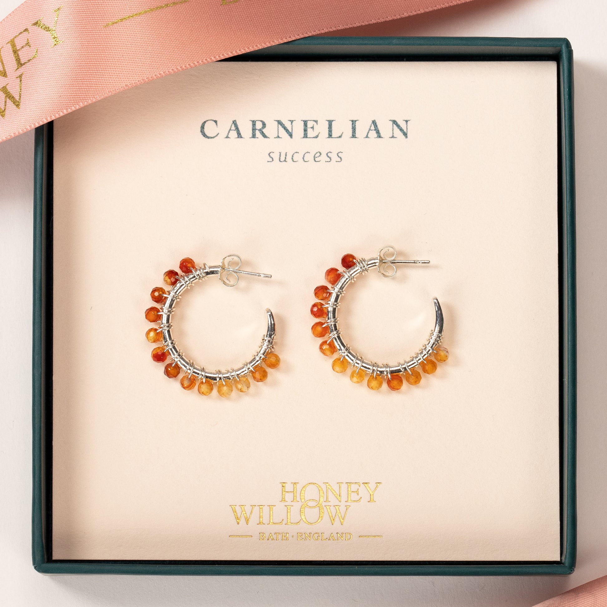 carnelian hoops