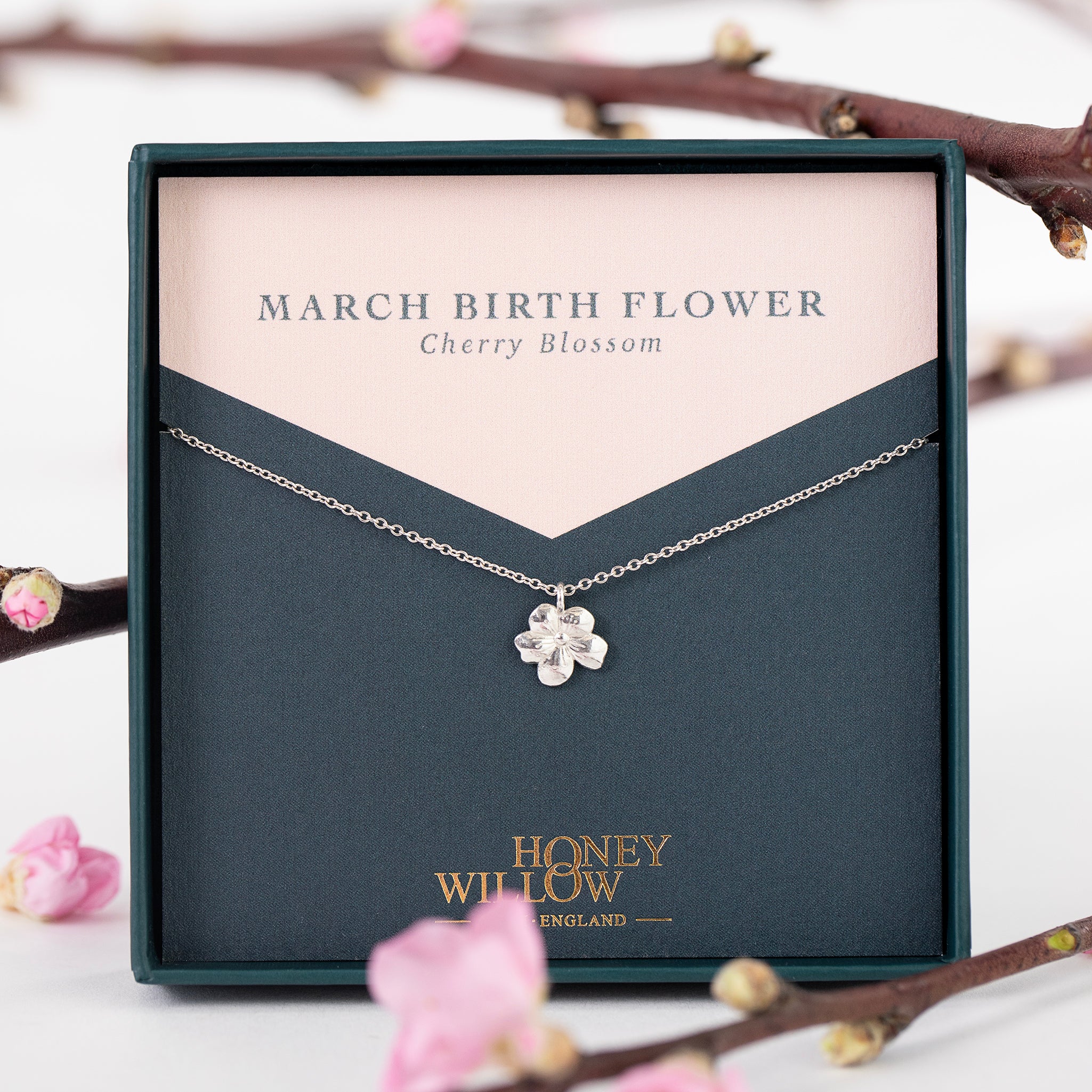 March birth flower deals necklace