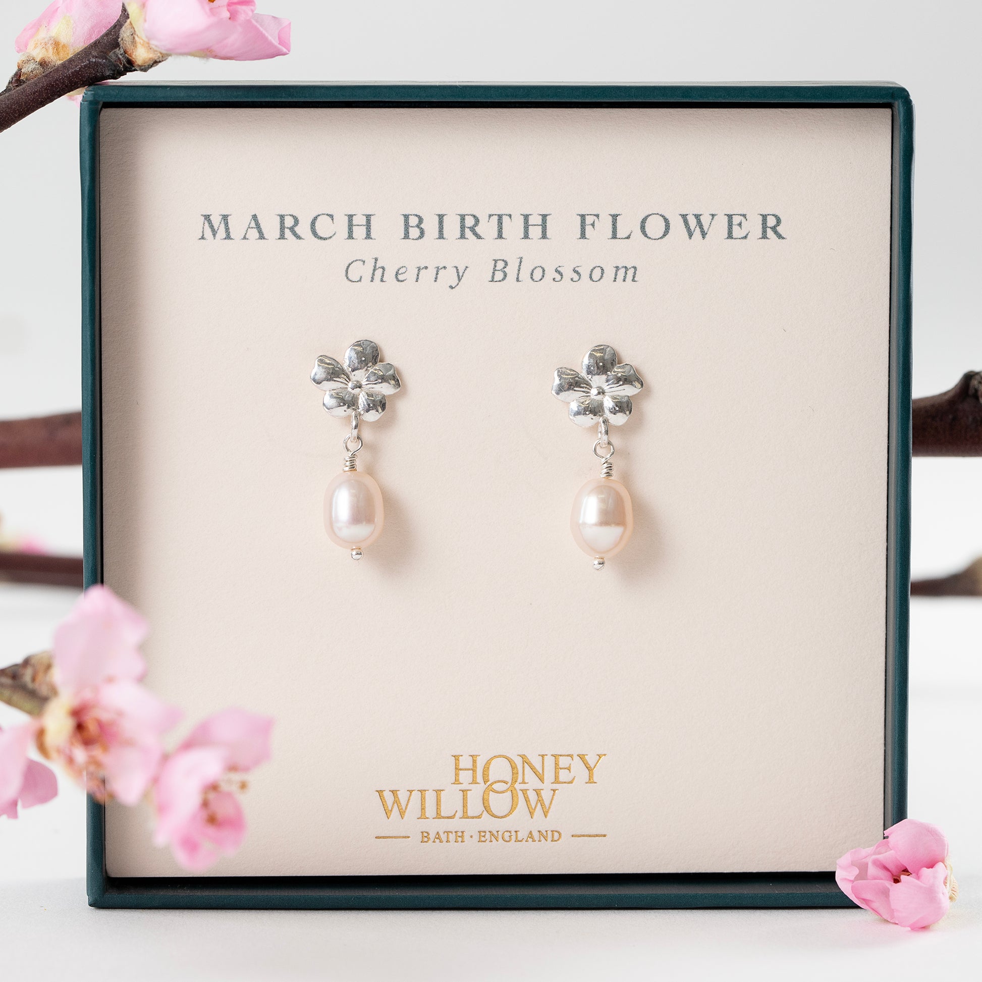 March Birth Flower Earrings