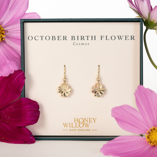 october birth flower earrings