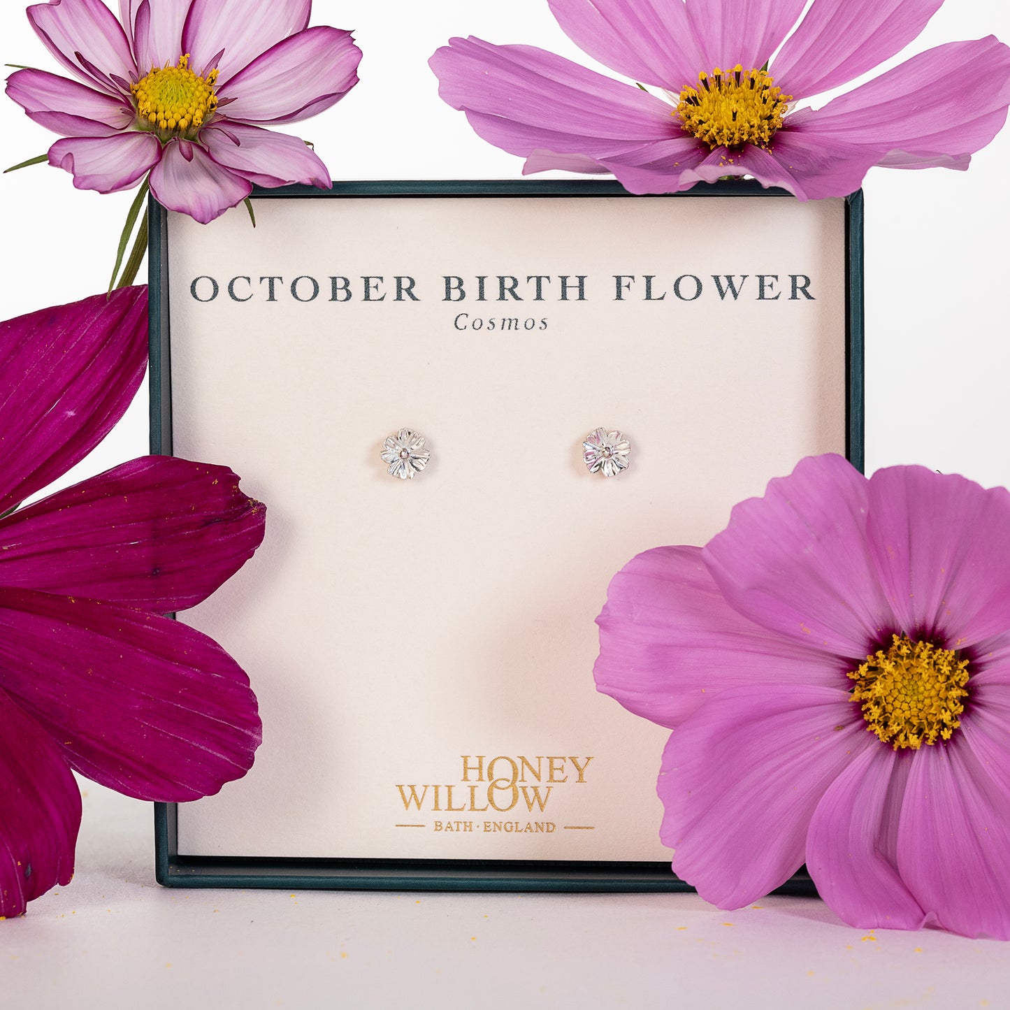 october birth flower earrings