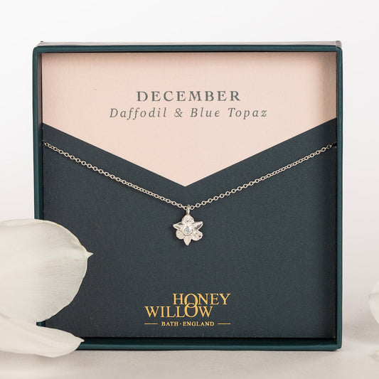 Daffodil birthstone necklace