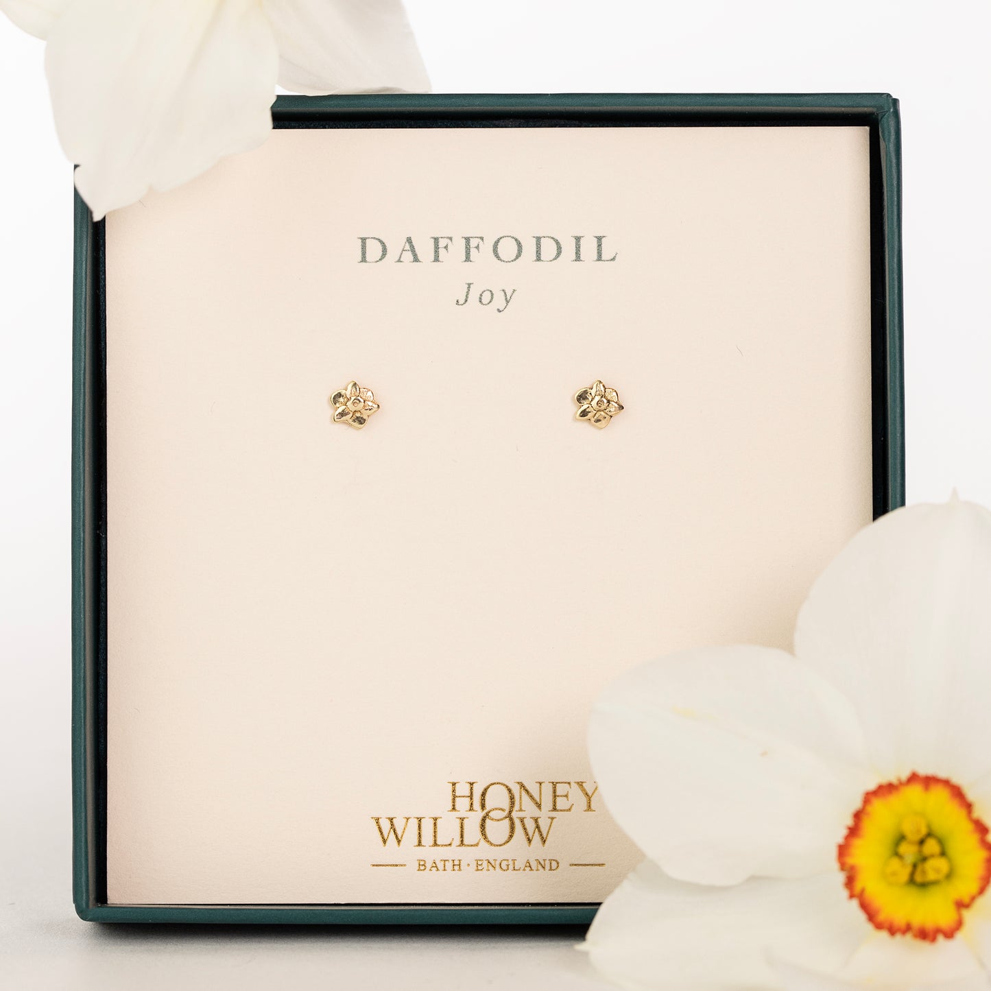 Daffodil Flower Stud Earrings - Joy - 9kt Gold