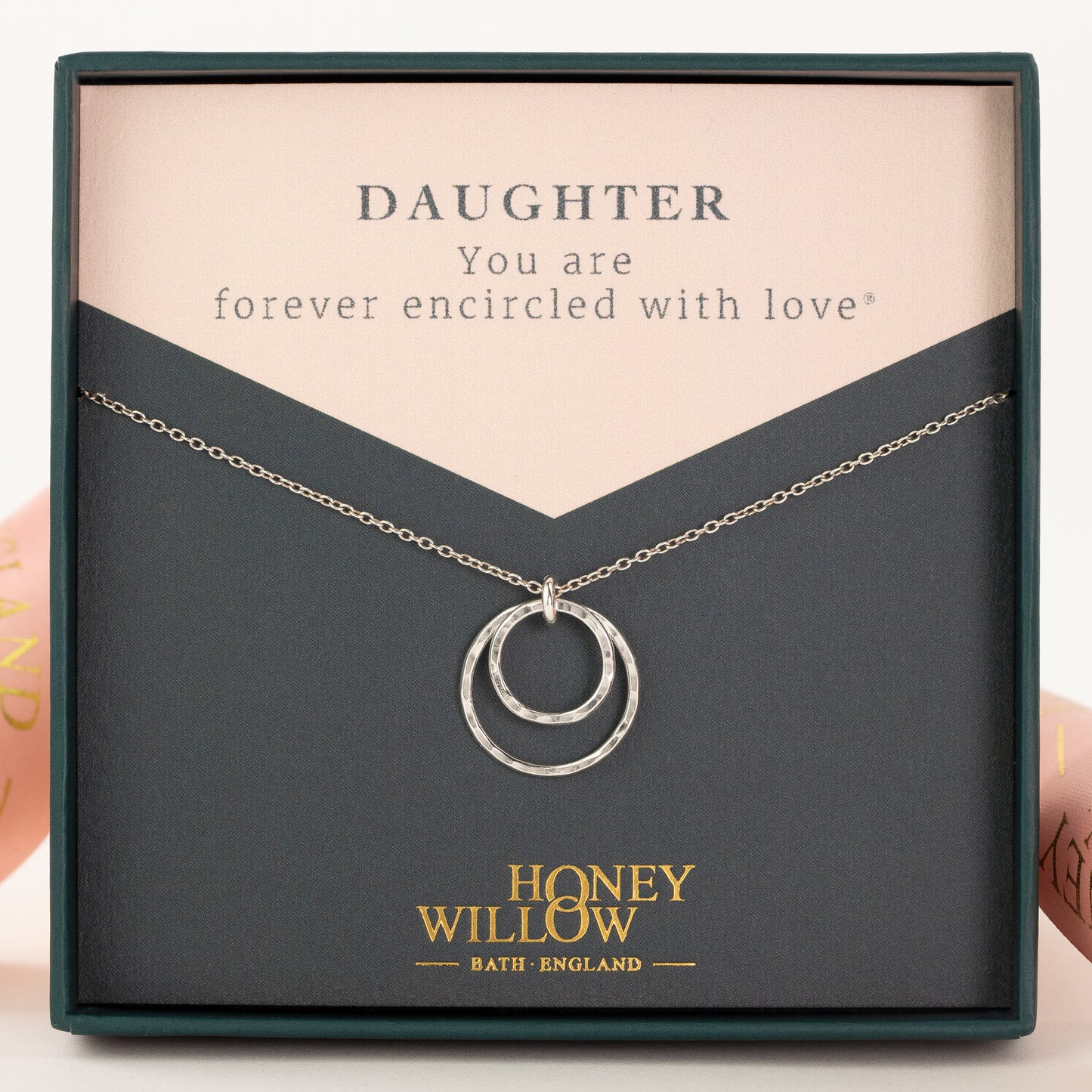 Gift for Daughter double halo necklace