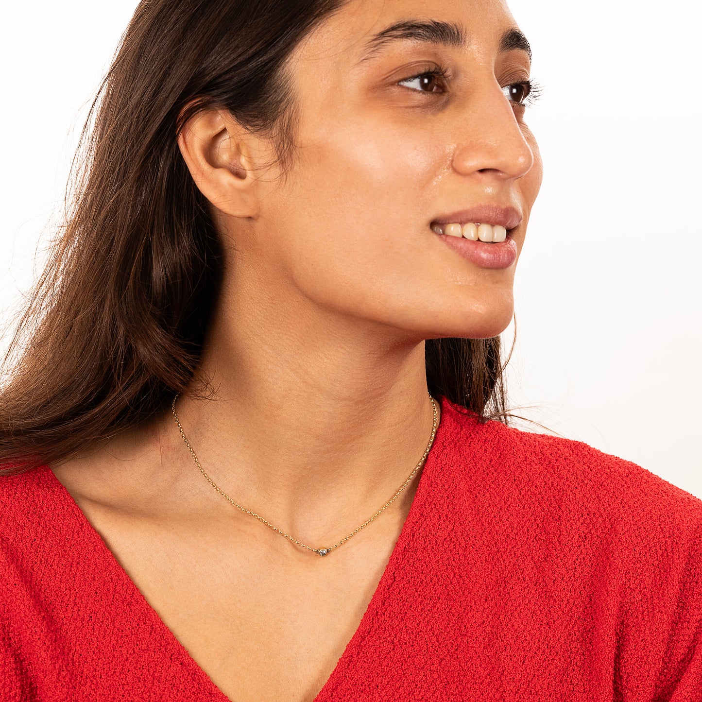 Single Diamond Necklace Lab Grown Diamond 9kt Gold Honey Willow Single Diamond Necklace Lab Grown Diamond 9kt Gold Honey Willow