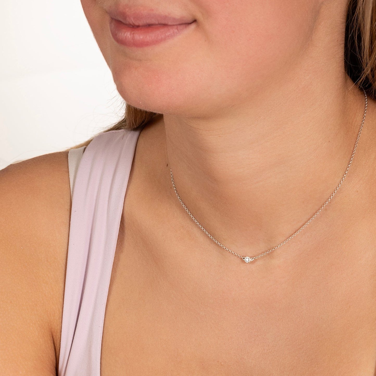 single diamond necklace