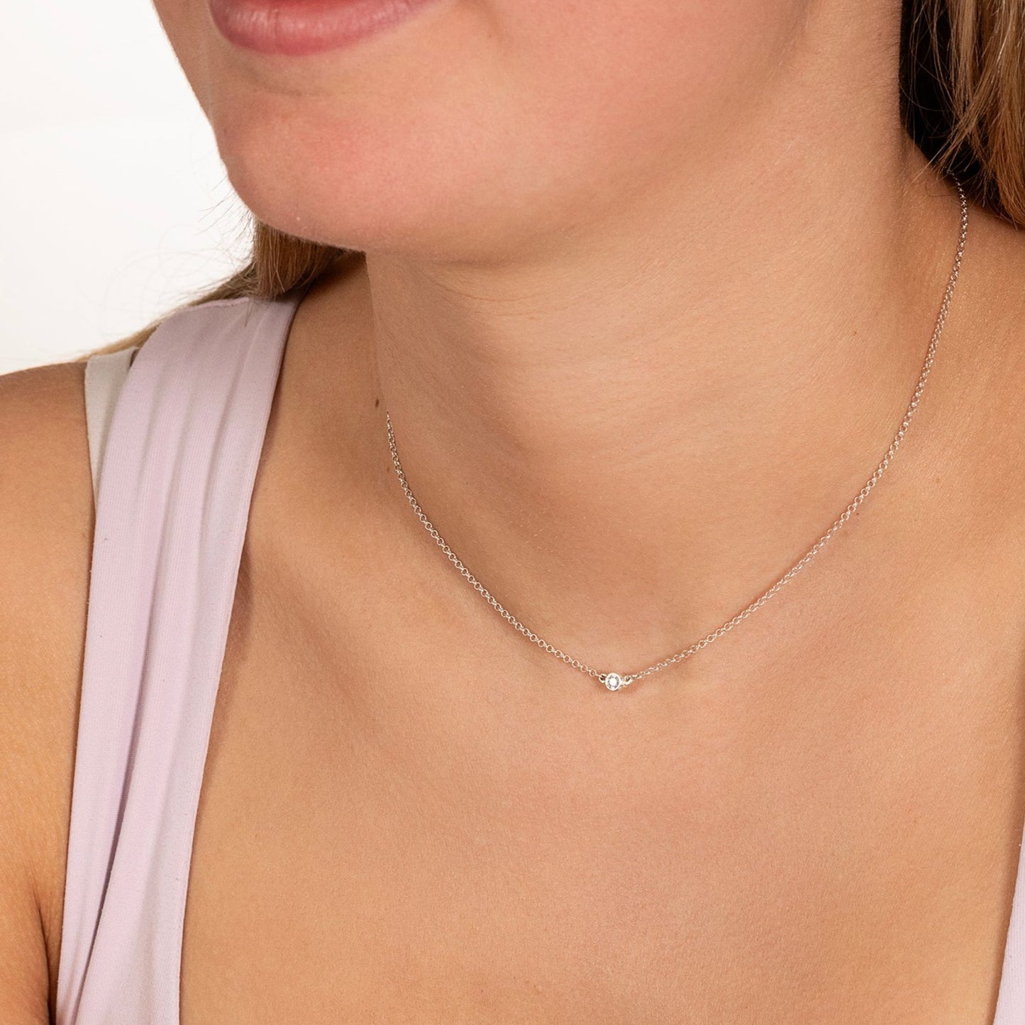 single diamond necklace