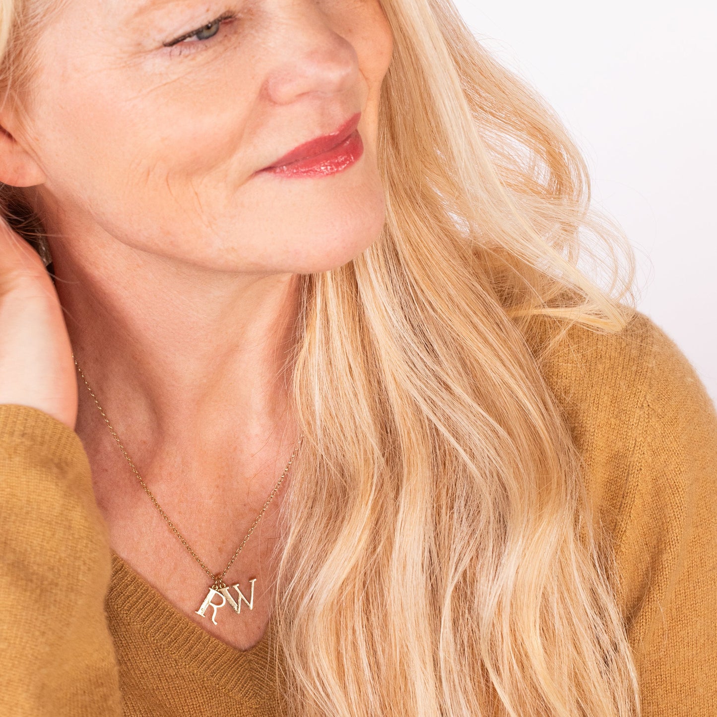 Double initial necklace