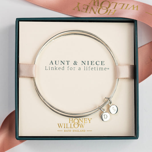 personalised aunt niece bangle