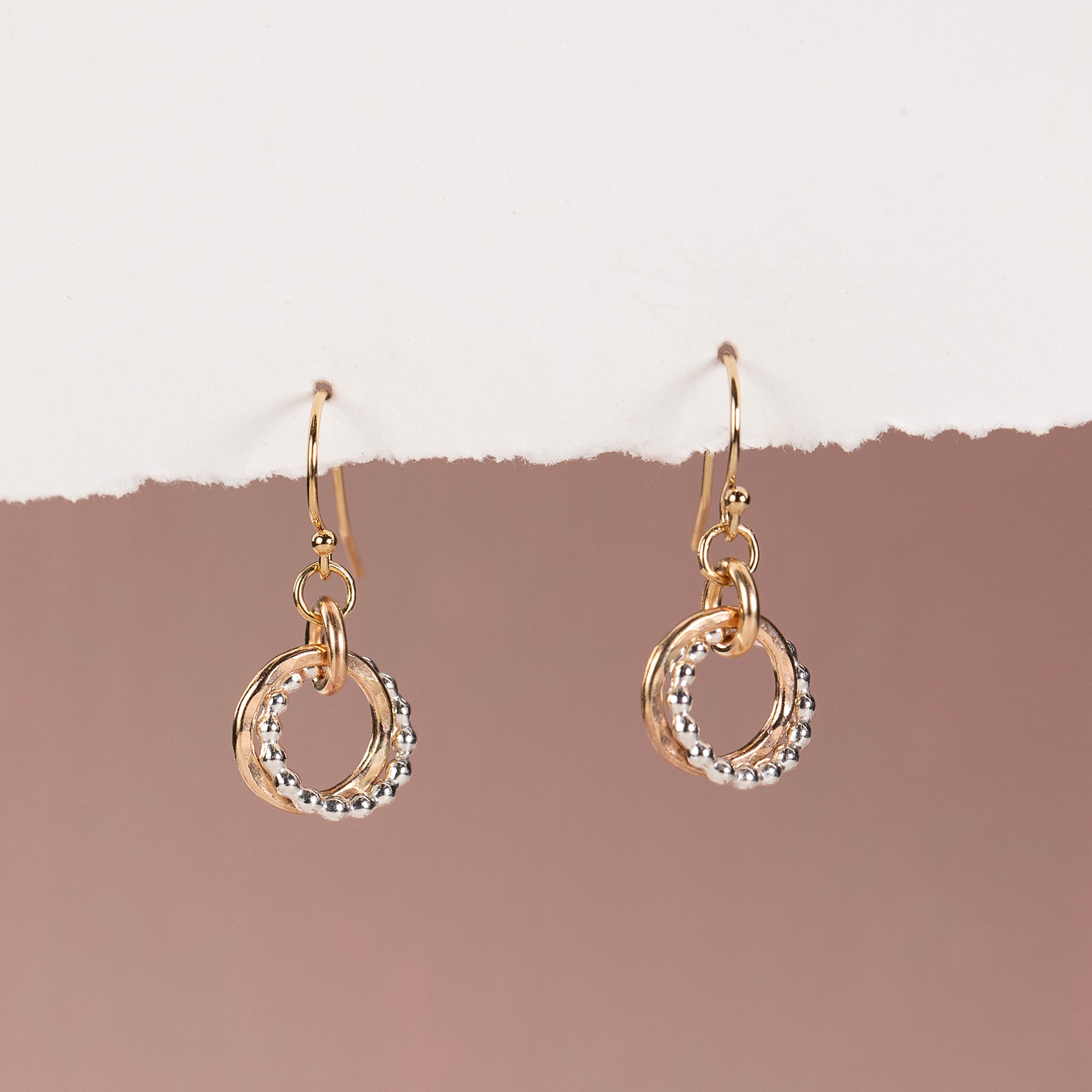 double link love knot earrings