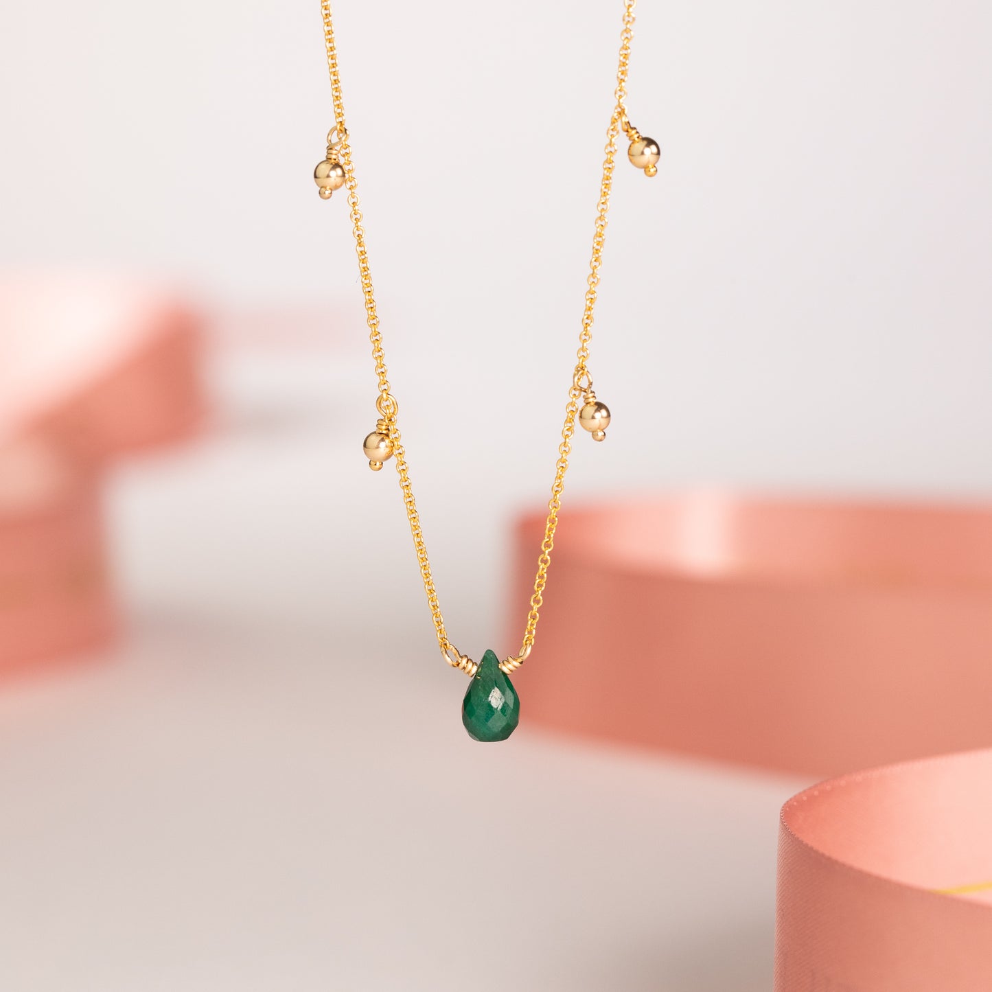 birthstone briolette necklace