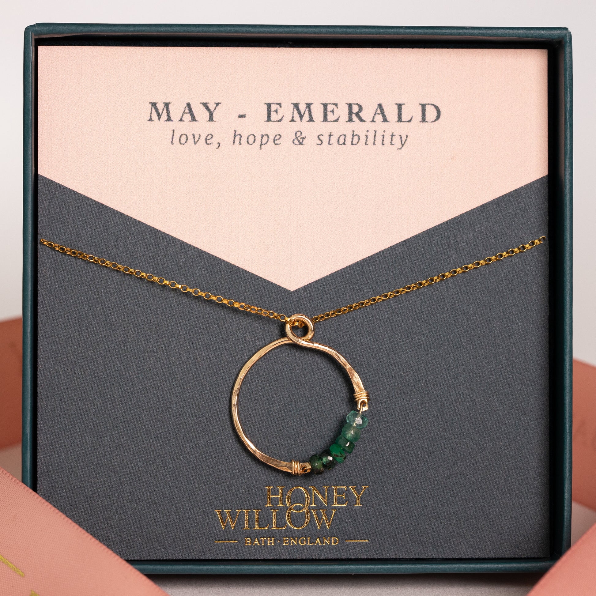 emerald infinity necklace