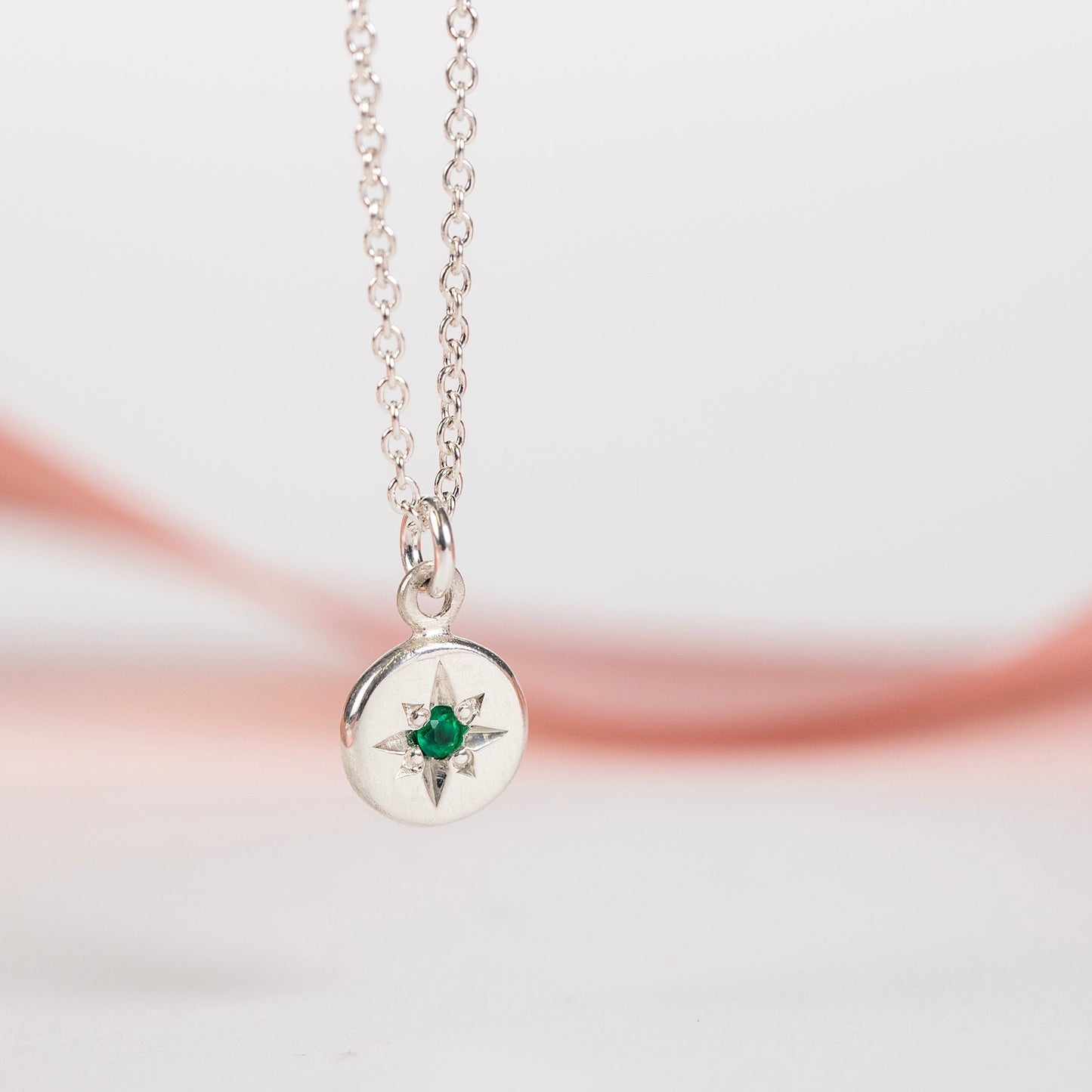 star set birthstone necklace