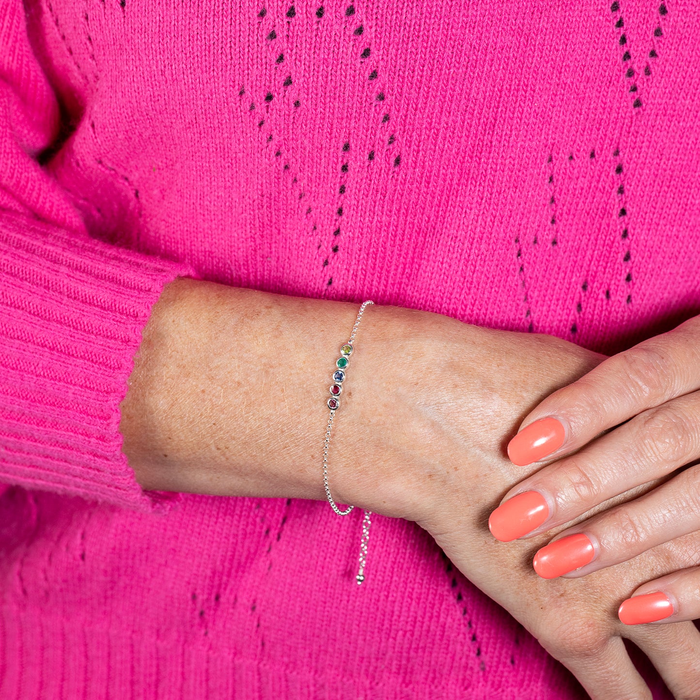 family birthstone bracelet