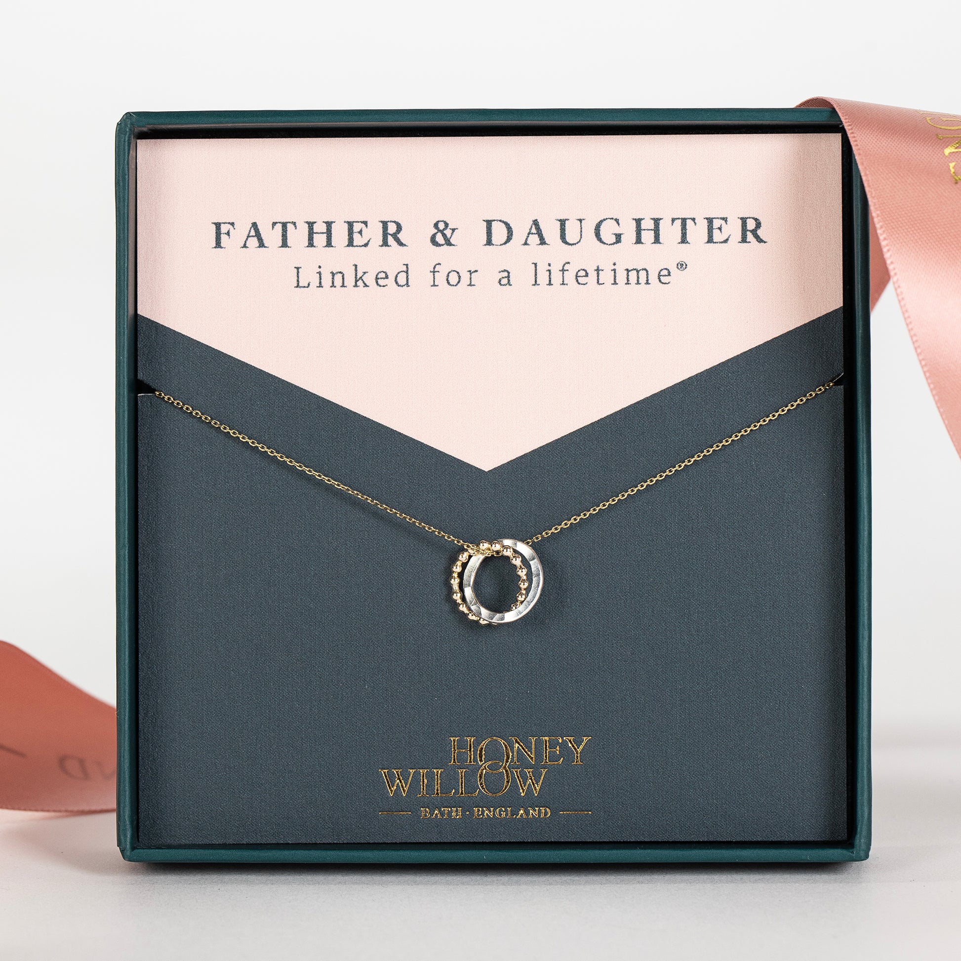 father daughter love knot necklace