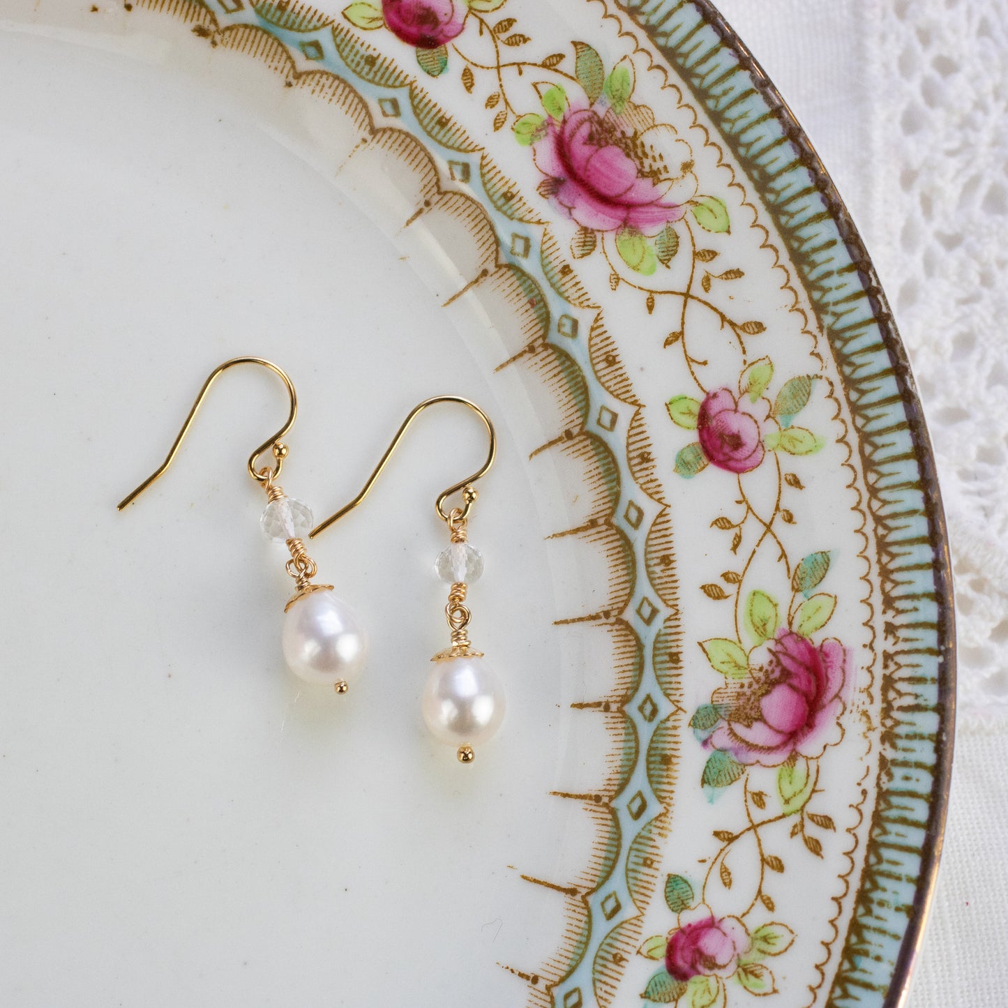 Pearl Drop Earrings - Bridgerton Inspired - Francesca