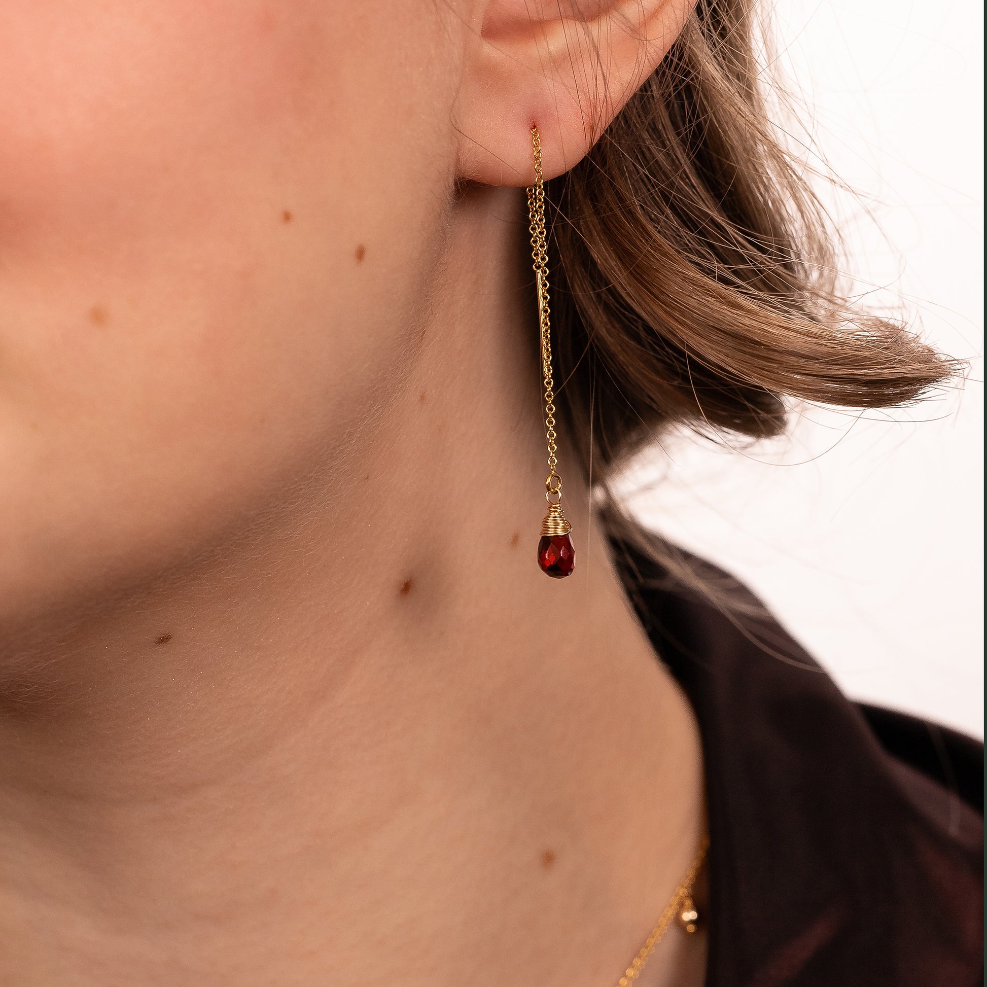 garnet earrings