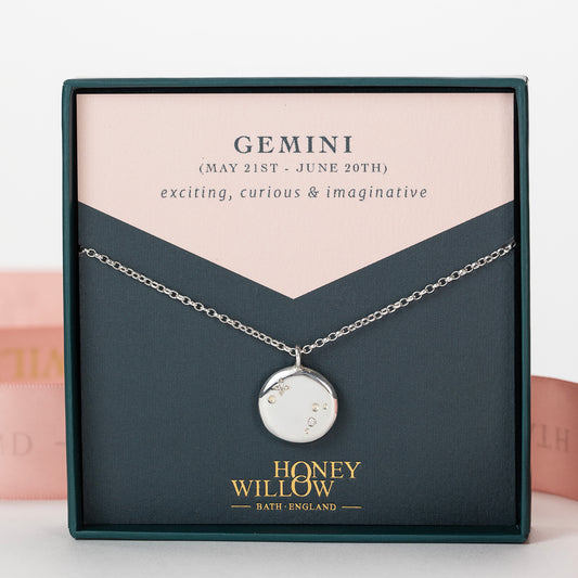 gemini diamond necklace