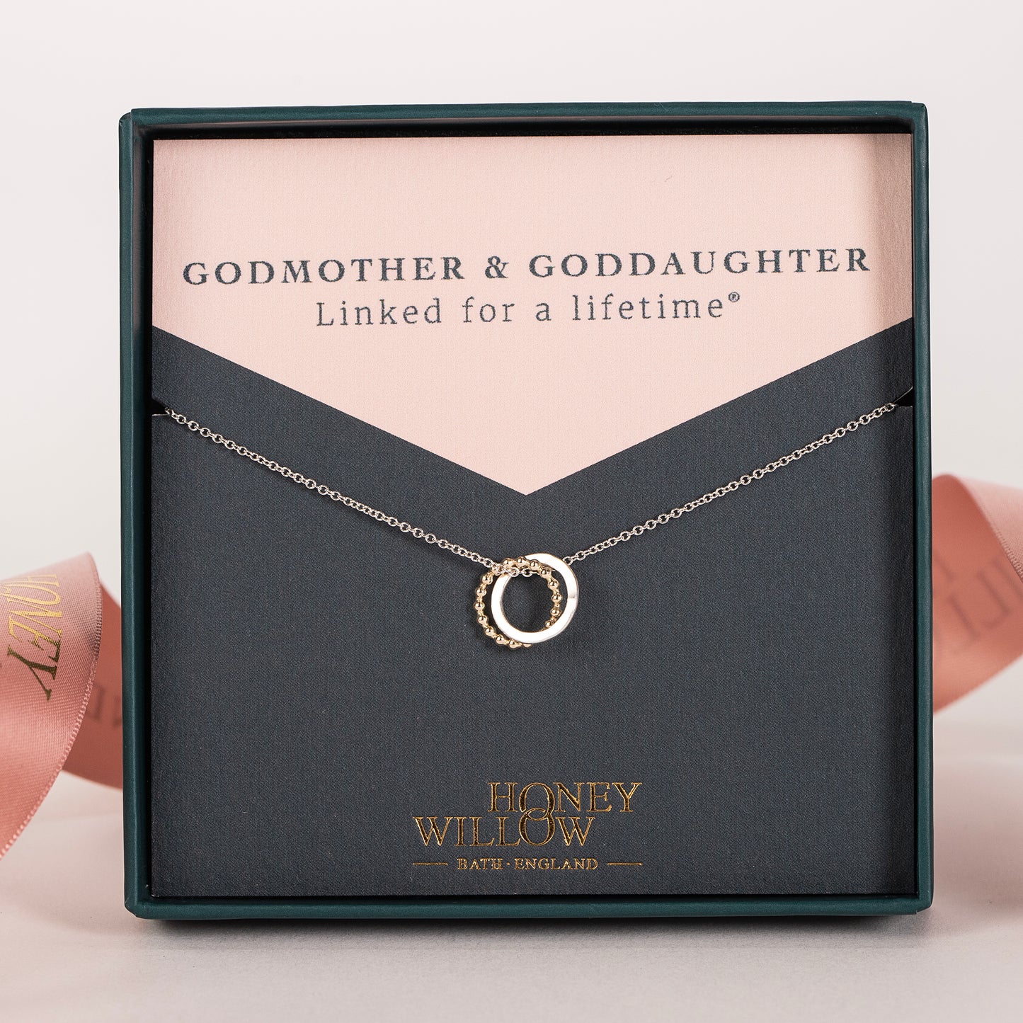 godmother goddaughter love knot necklace