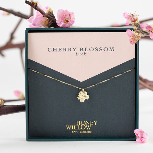 Cherry Blossom Necklace - Luck - 9kt Gold