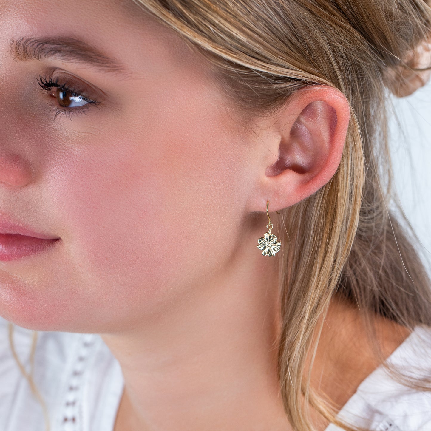 gold cosmos earrings