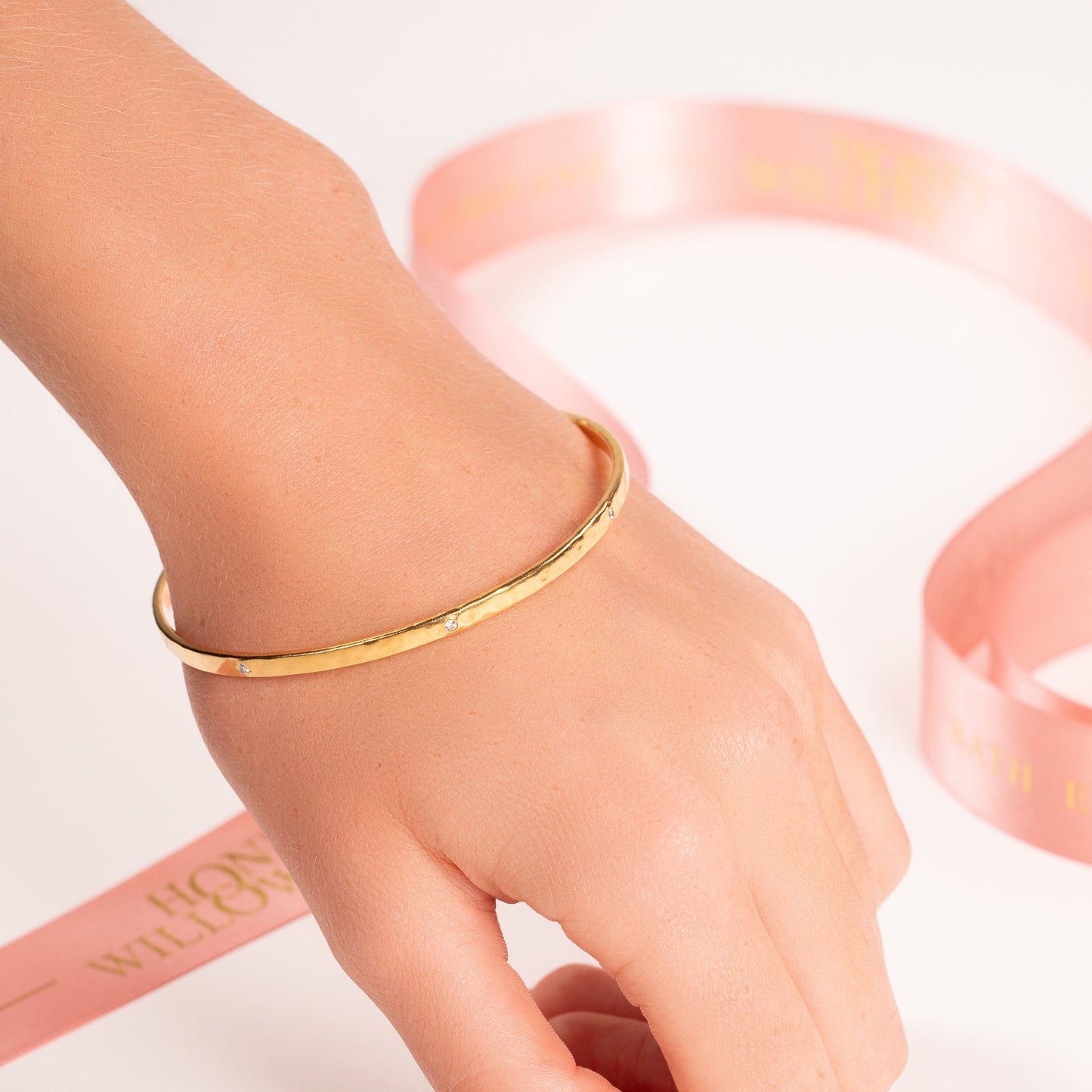 Gold Resilience Bangle - Lab Grown Diamonds