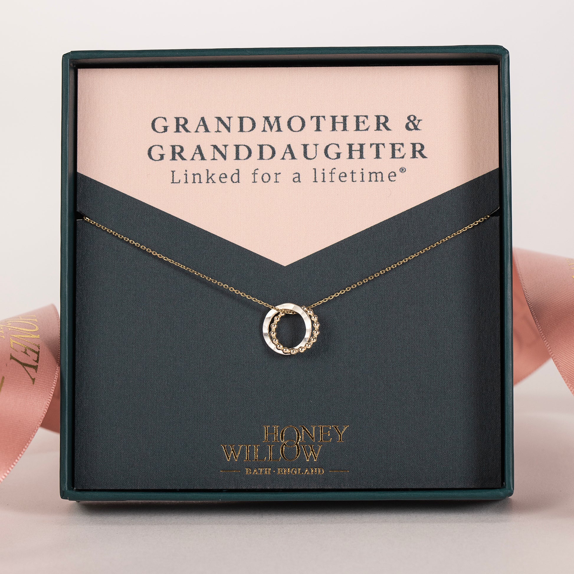 grandmother granddaughter love knot necklace