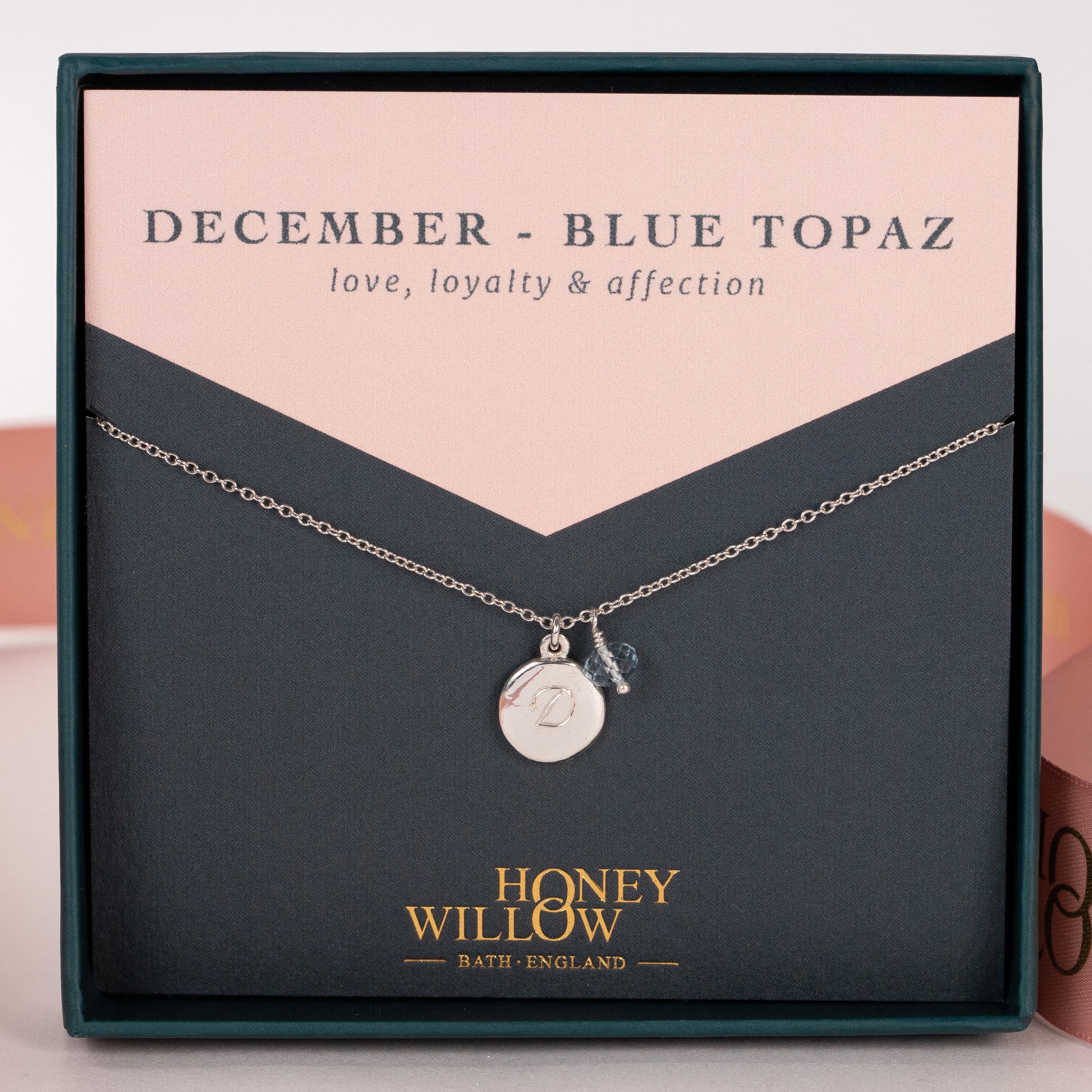 december birthstone necklace